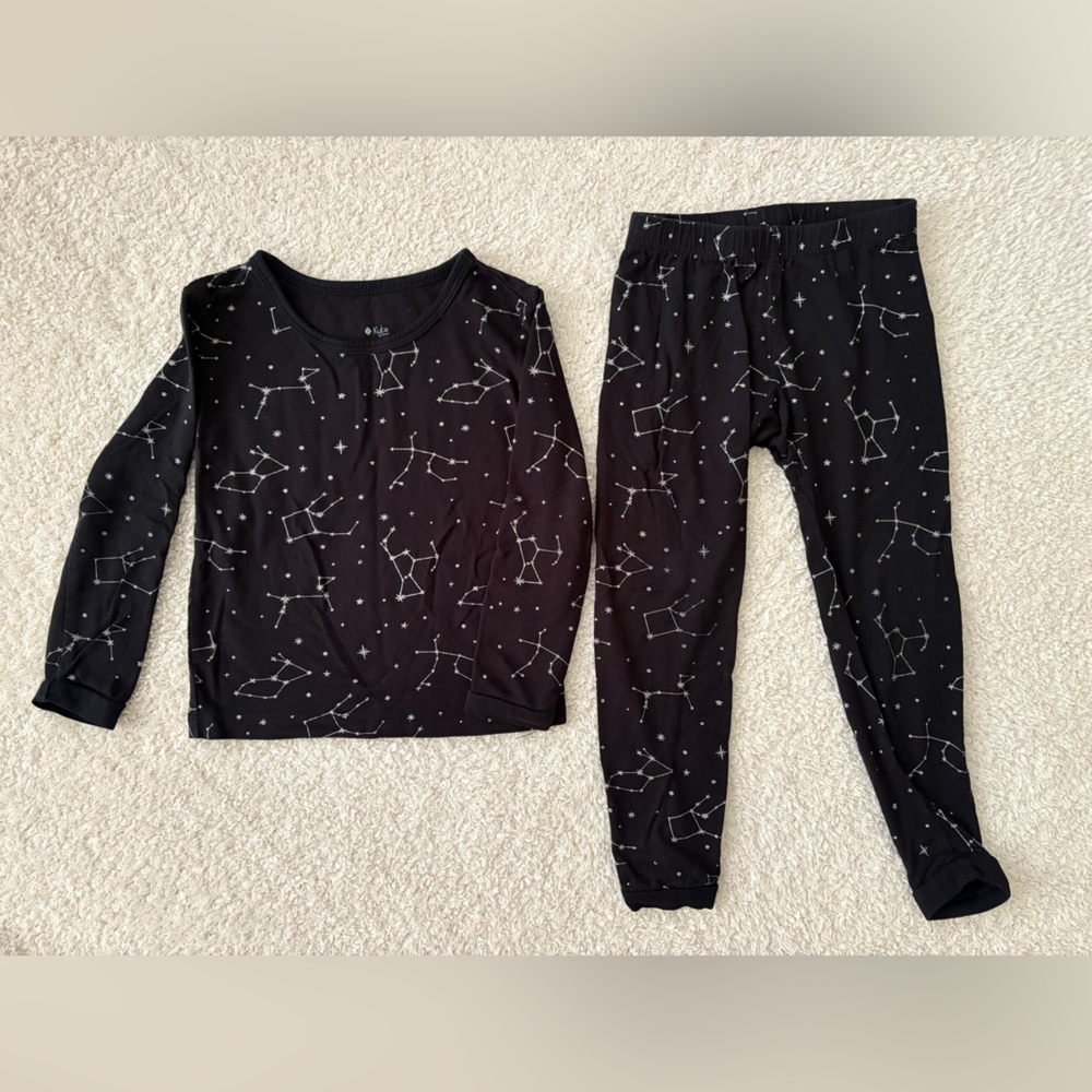 Kyte BABY Black Constellation Bamboo Pajama Set